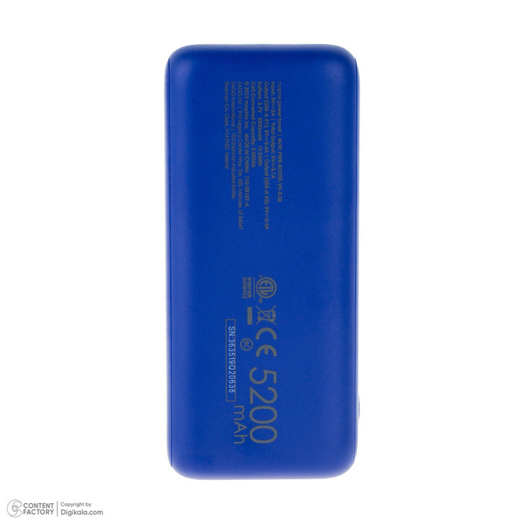 پاوربانک 10 وات موفی مدل Power boost ظرفیت 5200 میلیآمپرساعت به همراه کابل MicroUSB