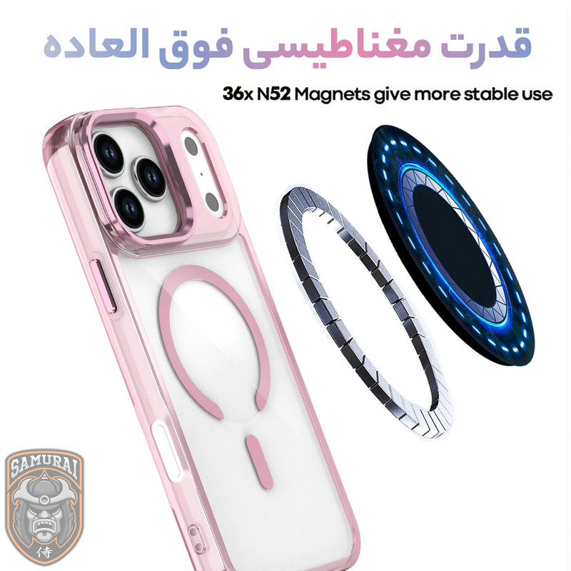 کاور سامورایی مدل Crystal Stand مناسب برای گوشی موبایل اپل iPhone 17 Pro Max