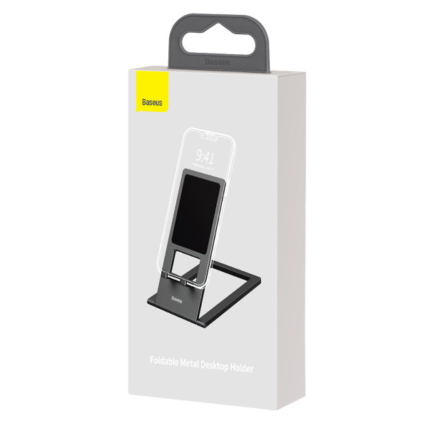 پایه نگهدارنده گوشی موبایل و تبلت بیسوس مدل Foldable Metal Desktop Holder LUKP000013