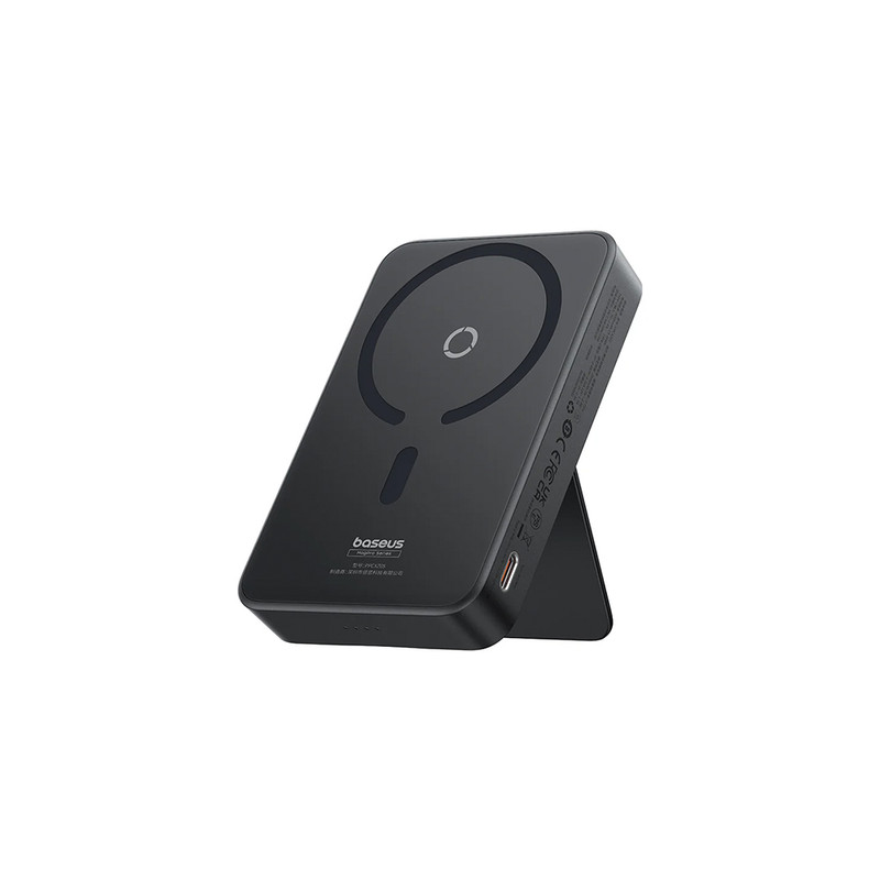 پاوربانک بیسیم 20 وات بیسوس مدل MagPro Magnetic Bracket 20w با ظرفیت 5000 میلی آمپر ساعت به همراه کابل USB-C به USB-C