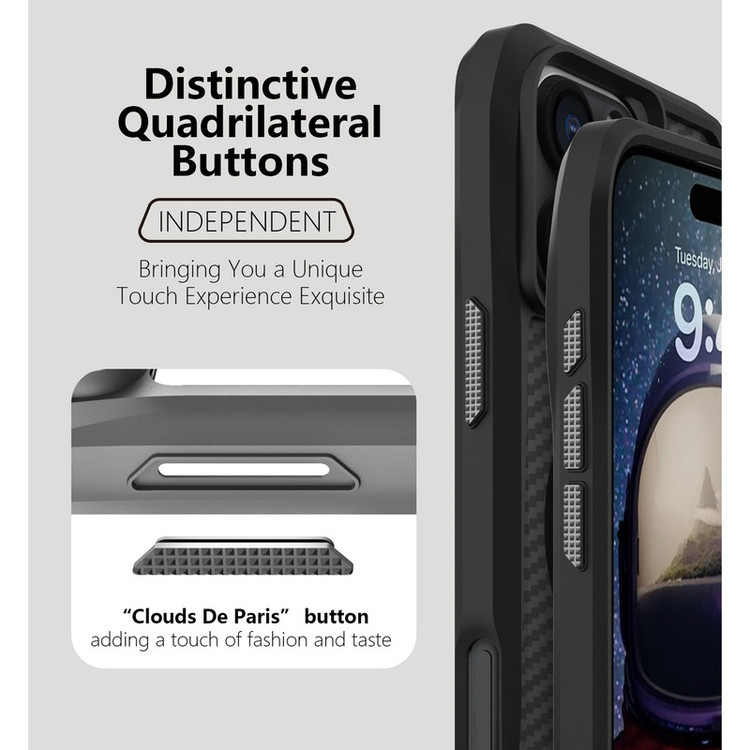 کاور سامورایی مدل Octagon Carbon مناسب برای گوشی موبایل اپل iPhone 16 Pro Max