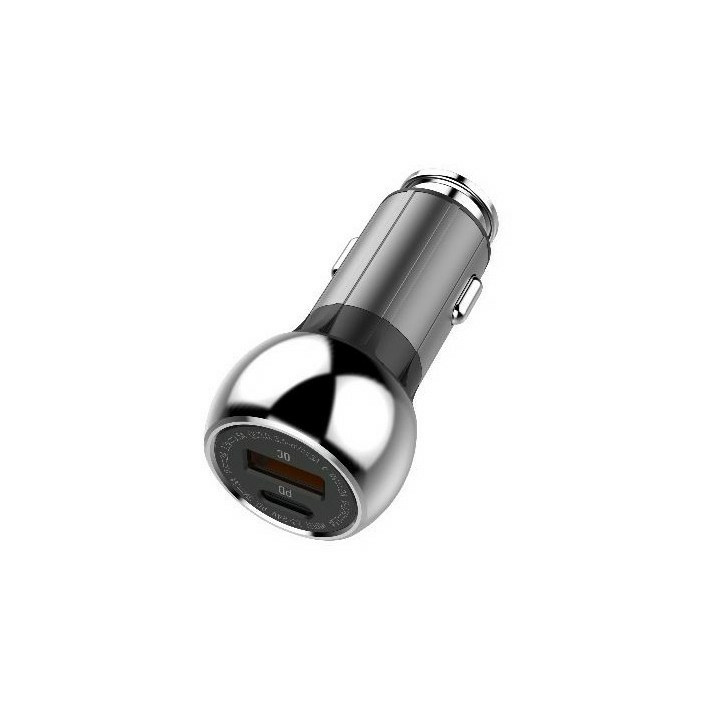 شارژر فندکی الدینیو مدل C1 به همراه کابل تبدیل USB-C