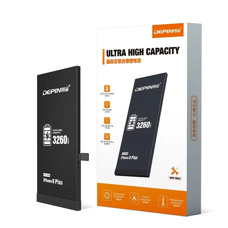 باتری موبایل دپین مدل Ultra High Capacity ظرفیت 3260میلی آمپر ساعت مناسب برای گوشی موبایل اپل IPHONE 8 PLUS