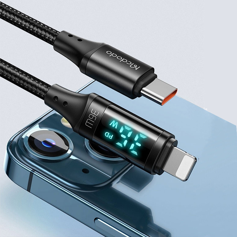 کابل تبدیل USB-C به لایتنینگ مک دودو مدل CA-103 36W طول 1.2 متر
