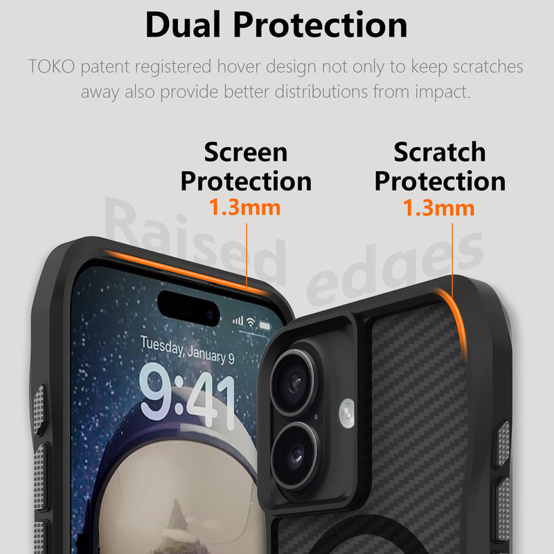 کاور سامورایی مدل Octagon Carbon مناسب برای گوشی موبایل اپل iPhone 16