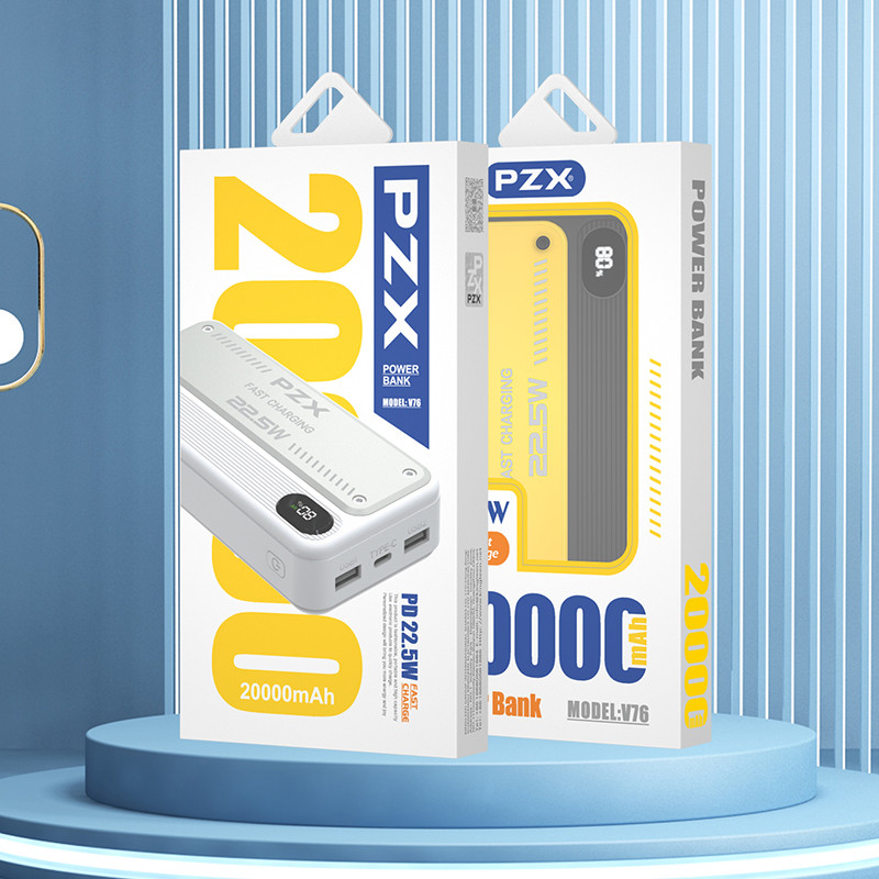 پاوربانک پی زد ایکس مدل V76 ظرفیت 20000 میلی آمپر ساعت