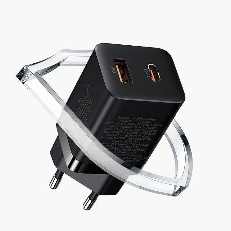 شارژر دیواری باسئوس مدل Super Si Pro 30W