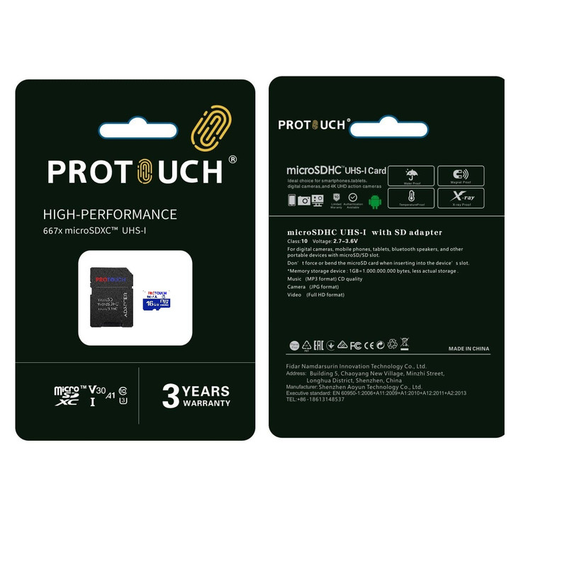 کارت حافظه microSDXC پروتاچ مدل Ultra کلاس 10 استاندارد UHS-1 U3 سرعت 120MBps ظرفیت 16 گیگابایت به همراه آداپتور SD