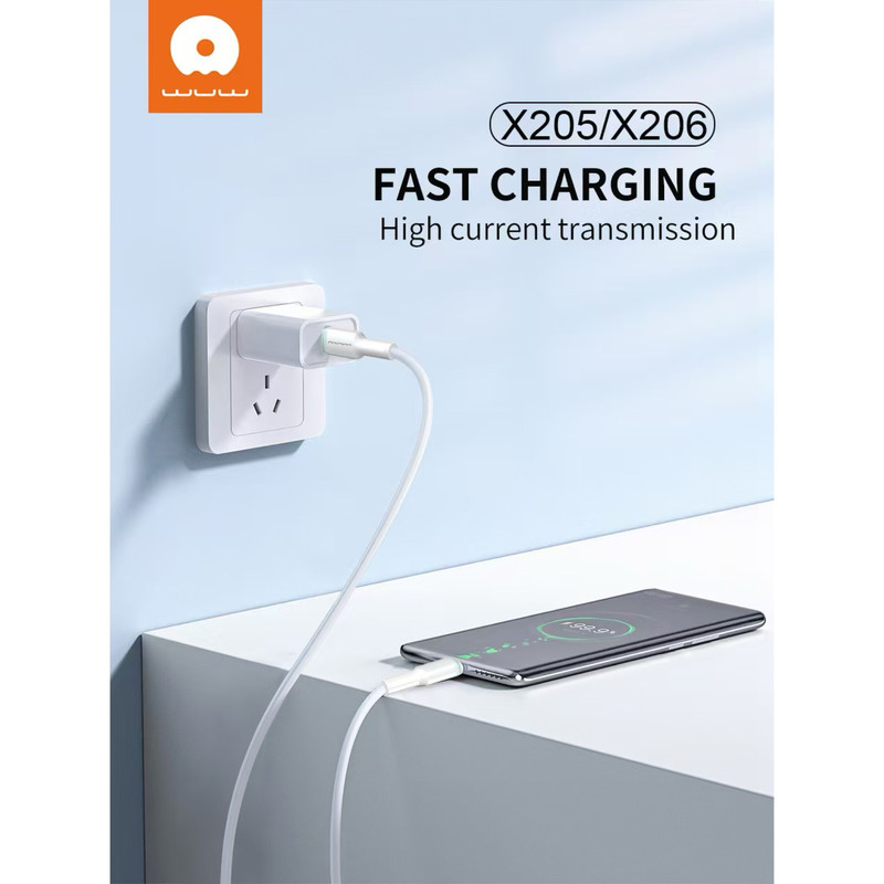 شارژر دیواری 45 وات جی ال وی مدل S25 Ultra به همراه کابل تبدیل USB-C