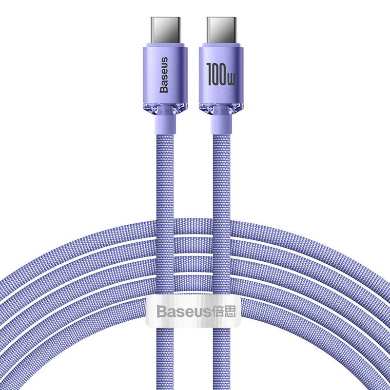 کابل USB-C بیسوس مدل Crystal Shine 100W New Pack طول 2 متر