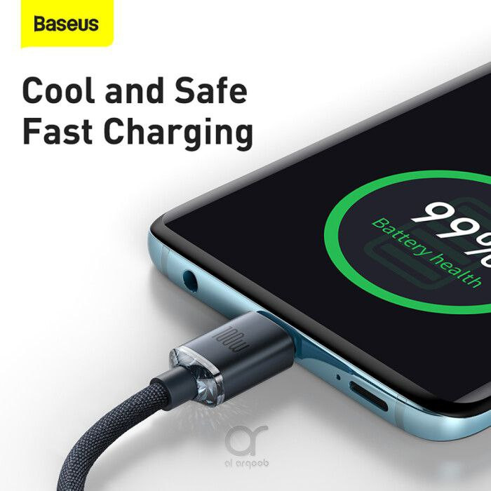 کابل USB-C بیسوس مدل Crystal Shine 100W New Pack طول 2 متر