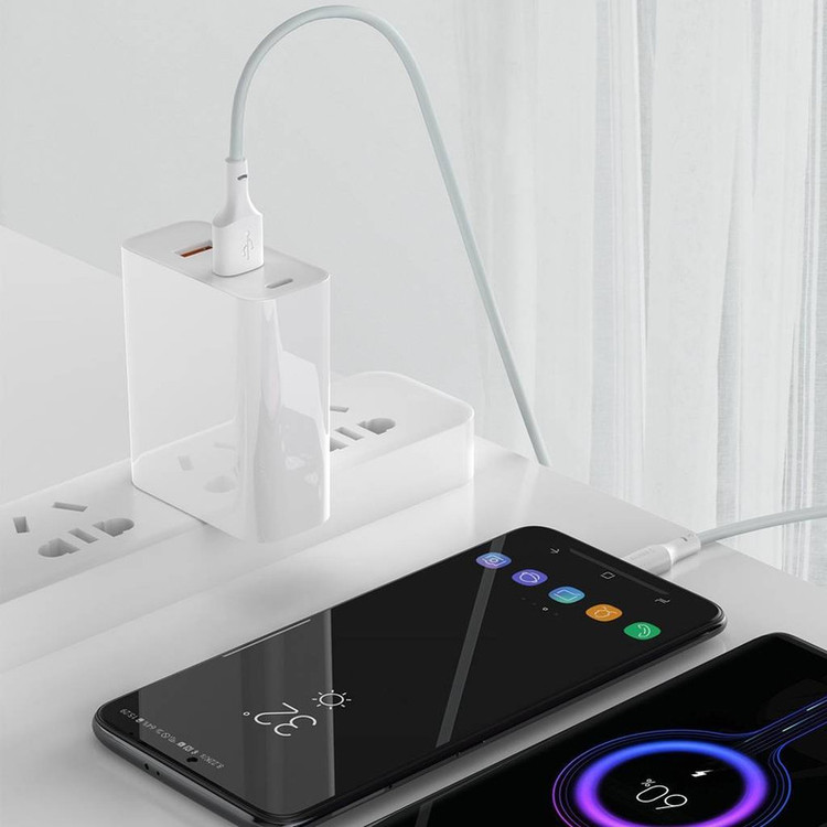 کابل تبدیل USB به USB-C بیسوس مدل Simple Wisdom-40W طول 1.5 متر بسته 2 عددی