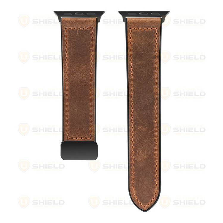 بند آلتیمیت شیلد مدل Smooth Leather Mag مناسب برای اپل واچ 45 میلی متری سری 7/8/9