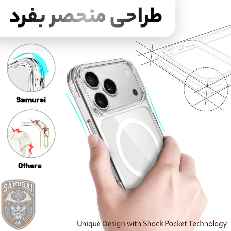 کاور سامورایی مدل Apex مناسب برای گوشی موبایل اپل iPhone 18 Pro Max