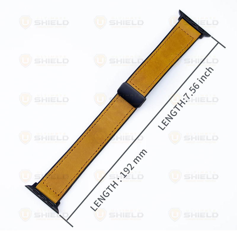 بند آلتیمیت شیلد مدل Smooth Leather Mag مناسب برای اپل واچ 46 میلی متری سری 11