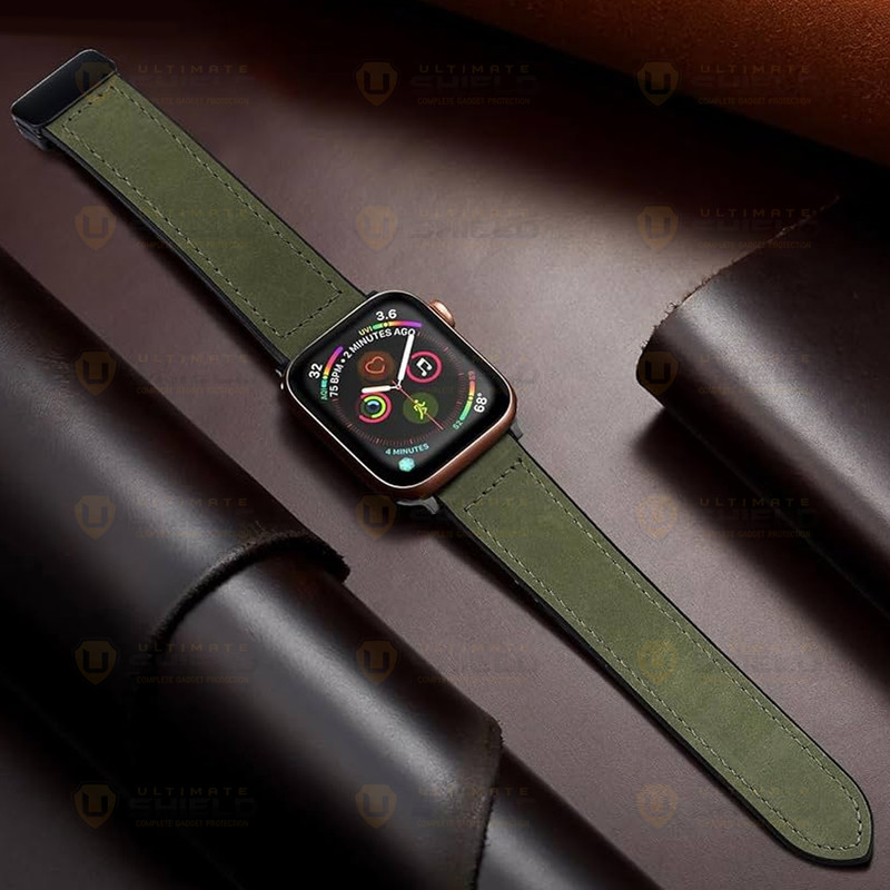 بند آلتیمیت شیلد مدل Smooth Leather Mag مناسب برای اپل واچ 46 میلی متری سری 11